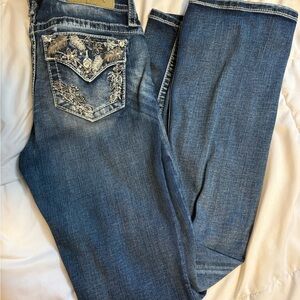 Miss Me Blue Embellished Boot Cut Jeans